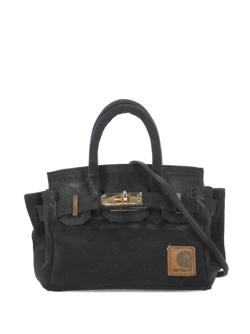 ANOTHER CHANCE swivel-lock logo-patch tote bag - Black