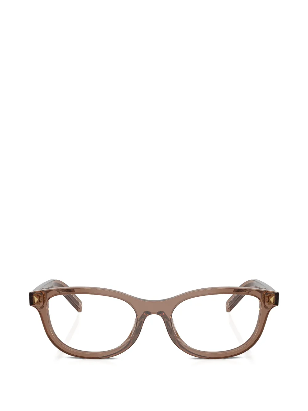Prada Eyewear cat-eye frame glasses - Marrone