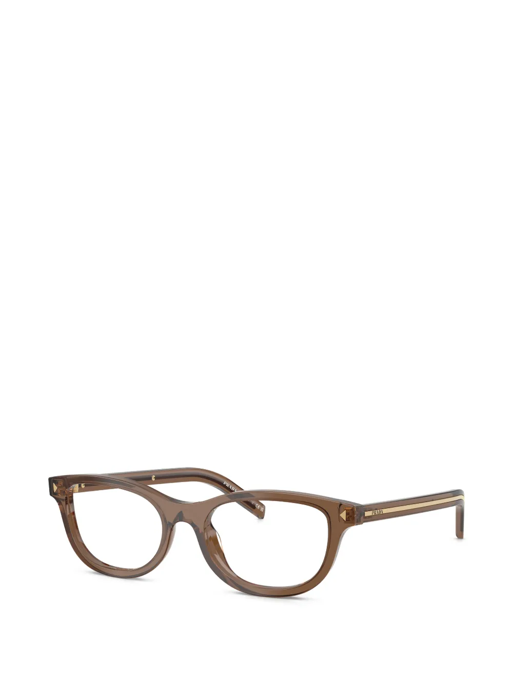 Prada Eyewear Bril met cat-eye montuur Bruin