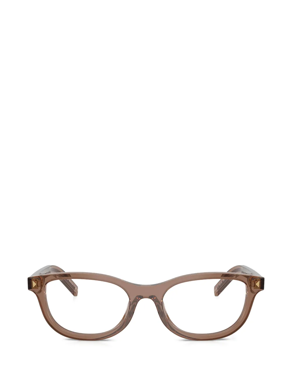 Prada Eyewear cat-eye frame glasses - Marrone