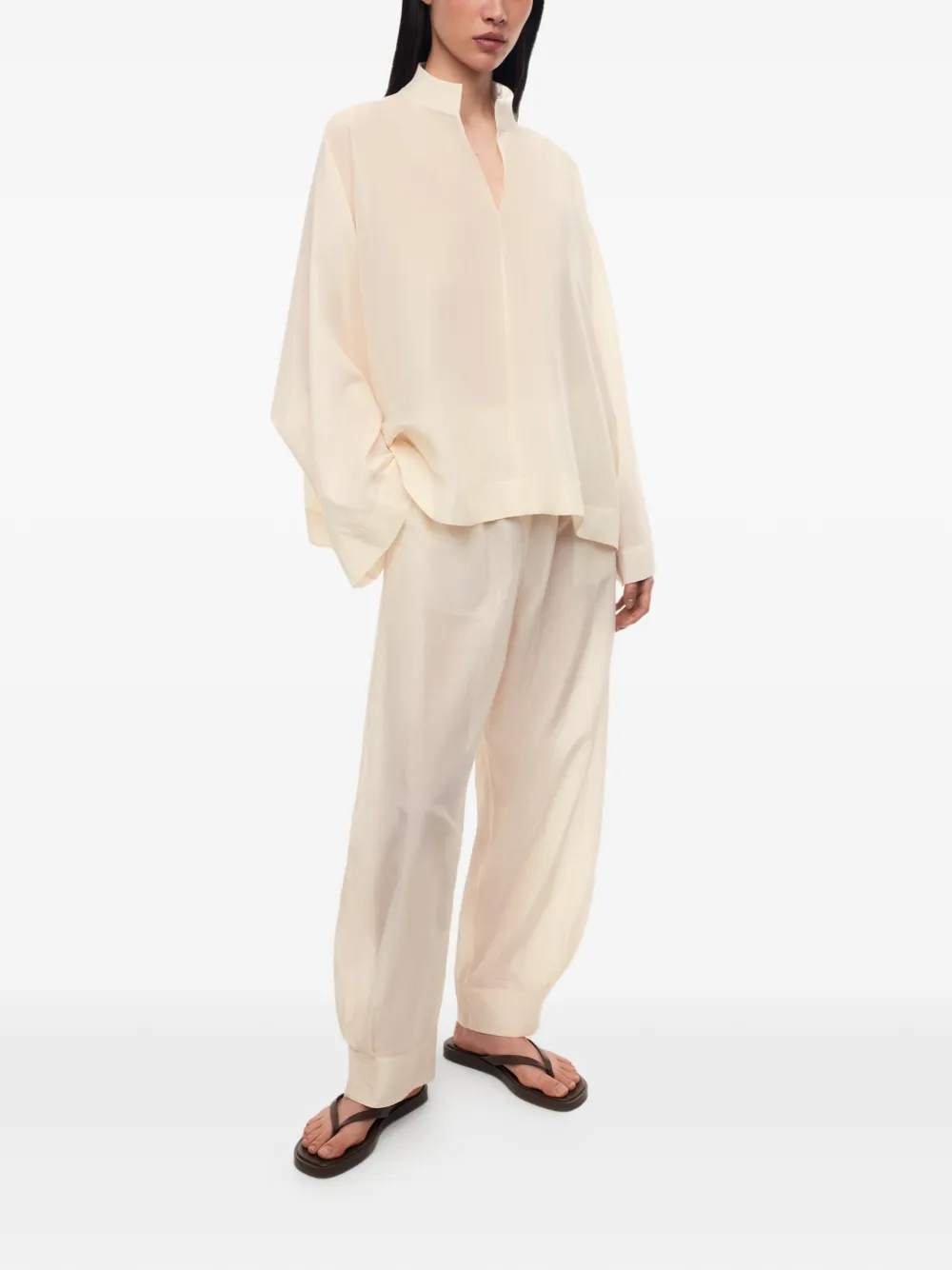 12 STOREEZ Marrakesh blouse met wijde mouwen Wit