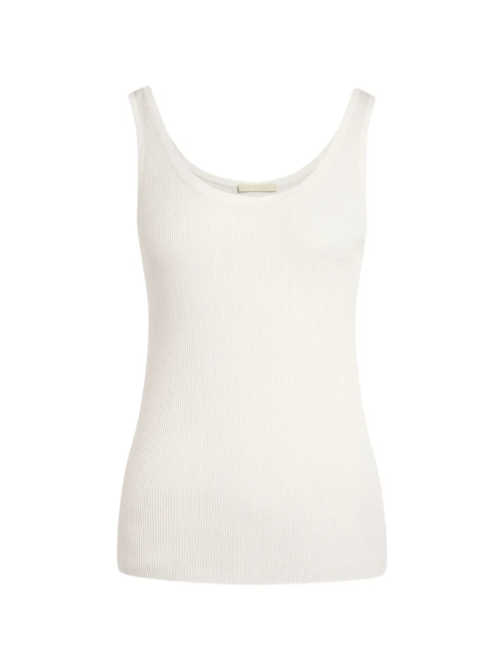 12 STOREEZ Lattice ribbed tank top - Bianco
