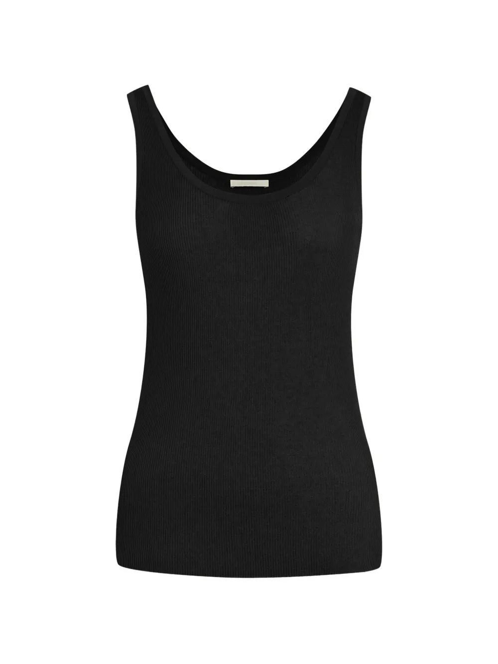 12 STOREEZ Lattice ribbed tank top - Nero
