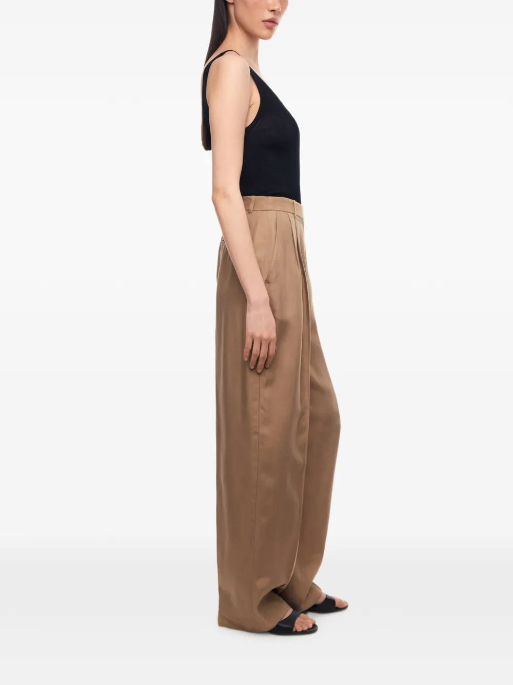 12 STOREEZ Lattice geribbelde tanktop Zwart