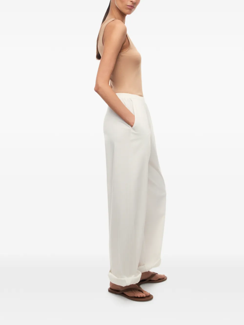 12 STOREEZ Cassiopeia zijden top Beige
