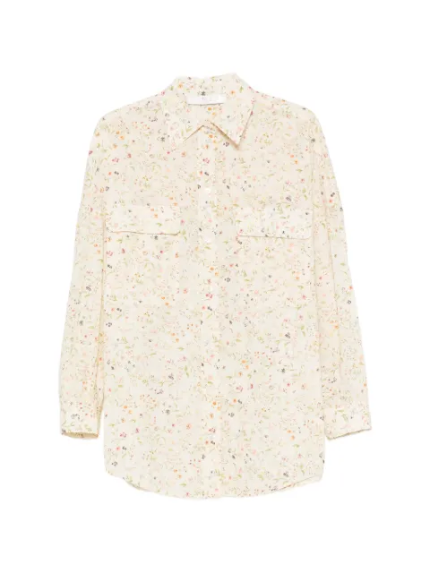 Tela Cialda floral-print chest-pocket shirt