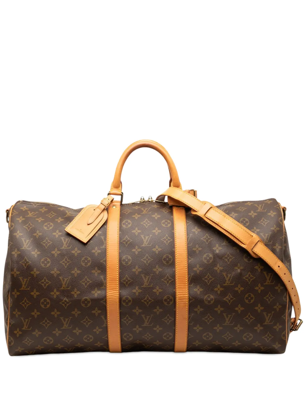Louis Vuitton Pre-Owned 1990 Monogram Keepall Bandouliere 55 travel bag - Braun