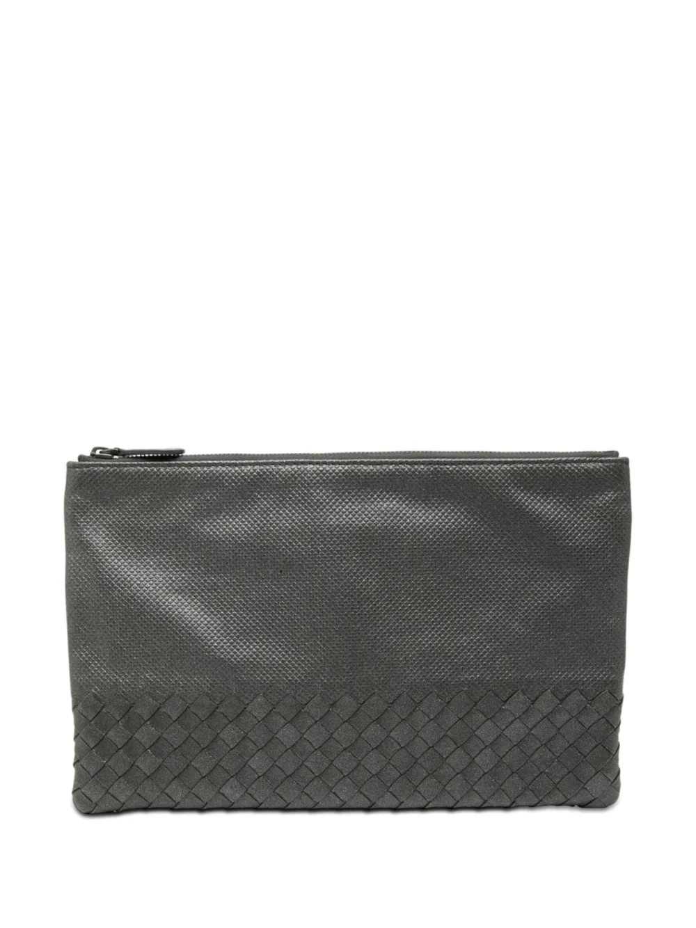 Bottega Veneta Pre-Owned 2012-2026 Intrecciato Trimmed Leather clutch bag - Nero