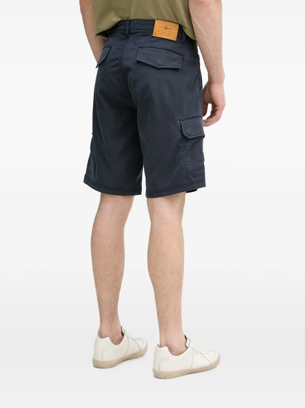 Aeronautica Militare Cargo shorts met logopatch Blauw