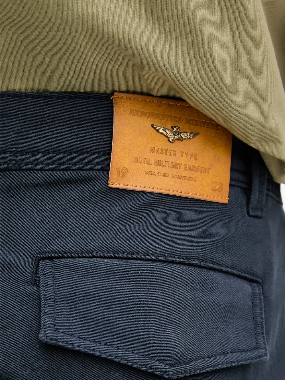 Aeronautica Militare Cargo shorts met logopatch Blauw