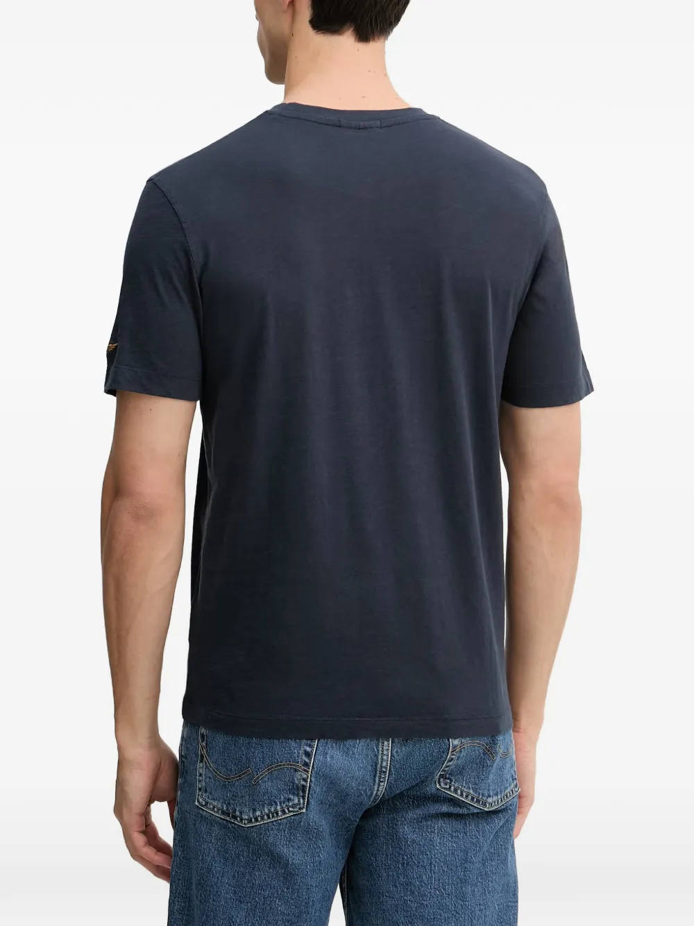 Aeronautica Militare T-shirt met geborduurde applicatie Blauw