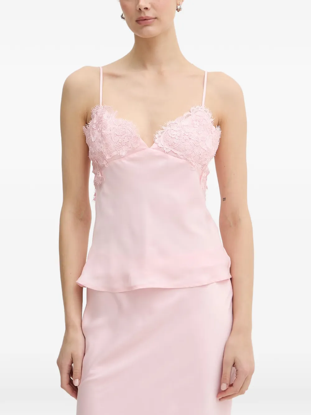 Bardot Elisan lace-trim camisole top - Rosa