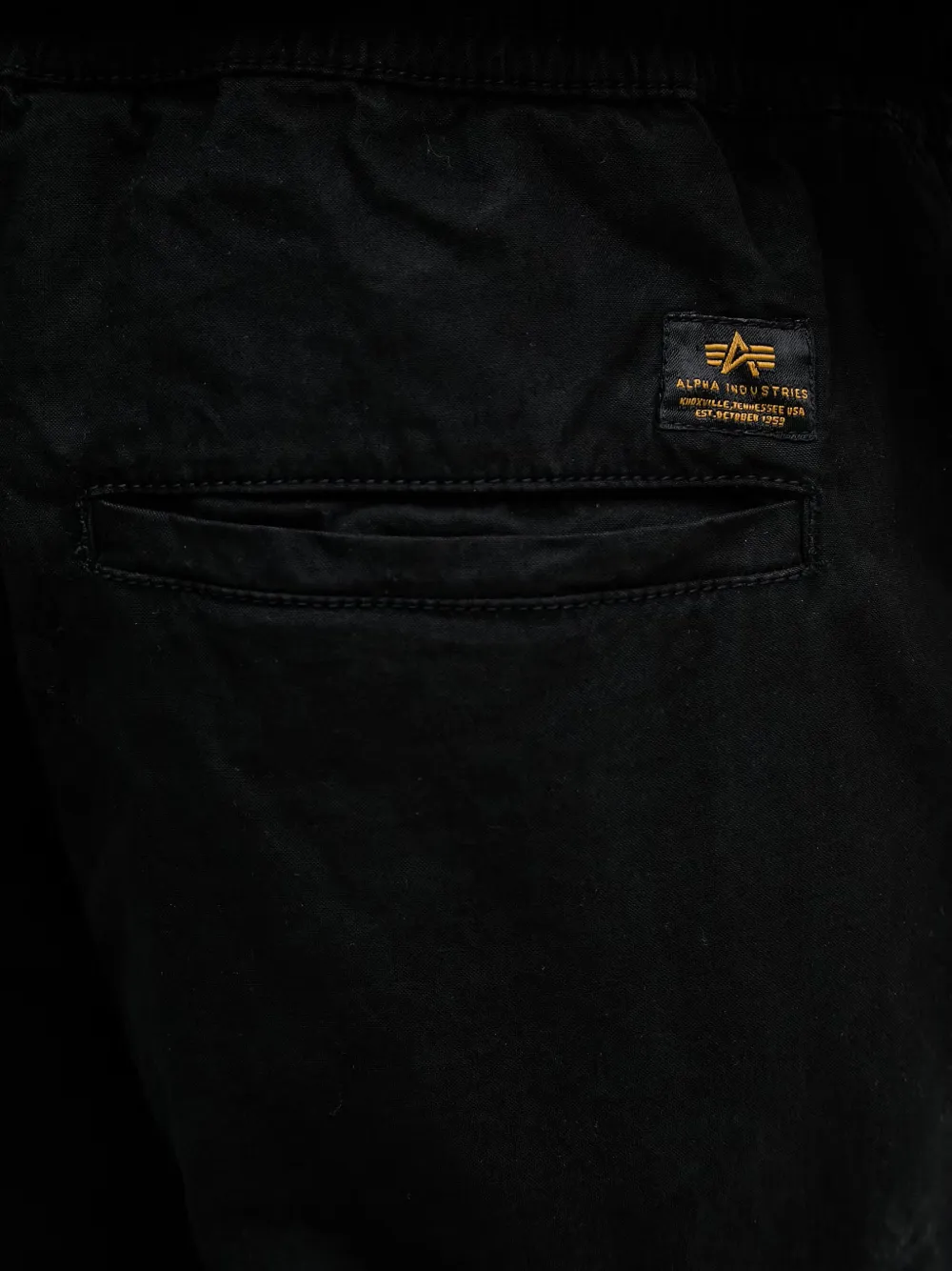 Alpha Industries Cargo broek met trekkoord Zwart
