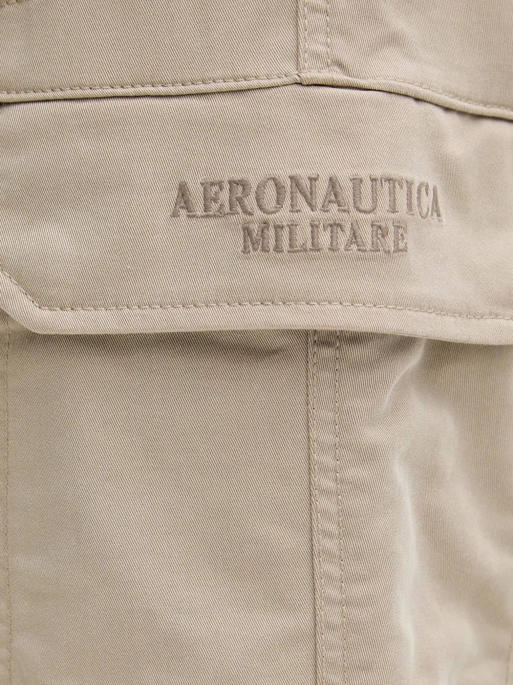 Aeronautica Militare Trainingsbroek met geborduurd logo Beige