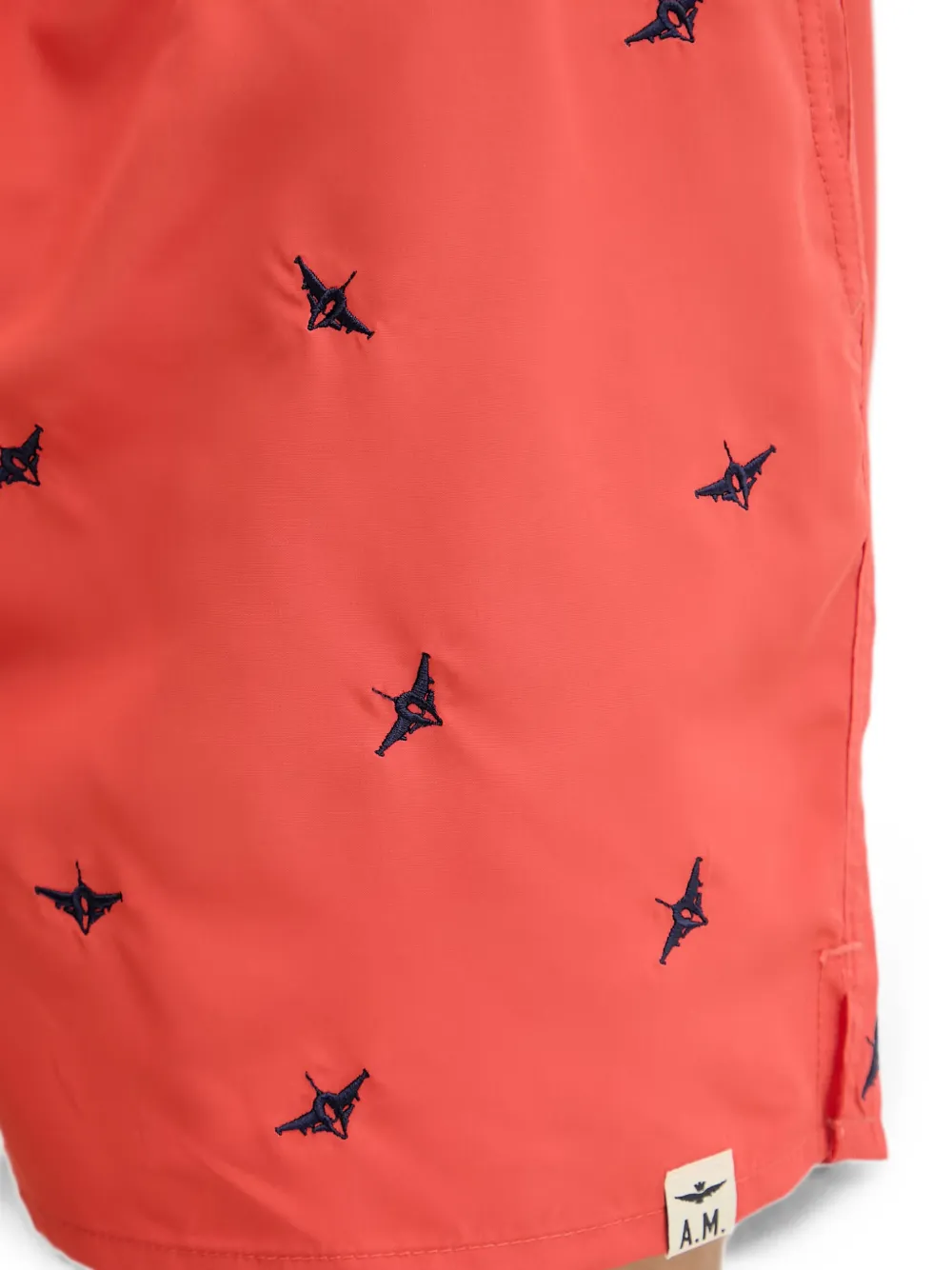 Aeronautica Militare Zwembroek met geborduurd logo Rood
