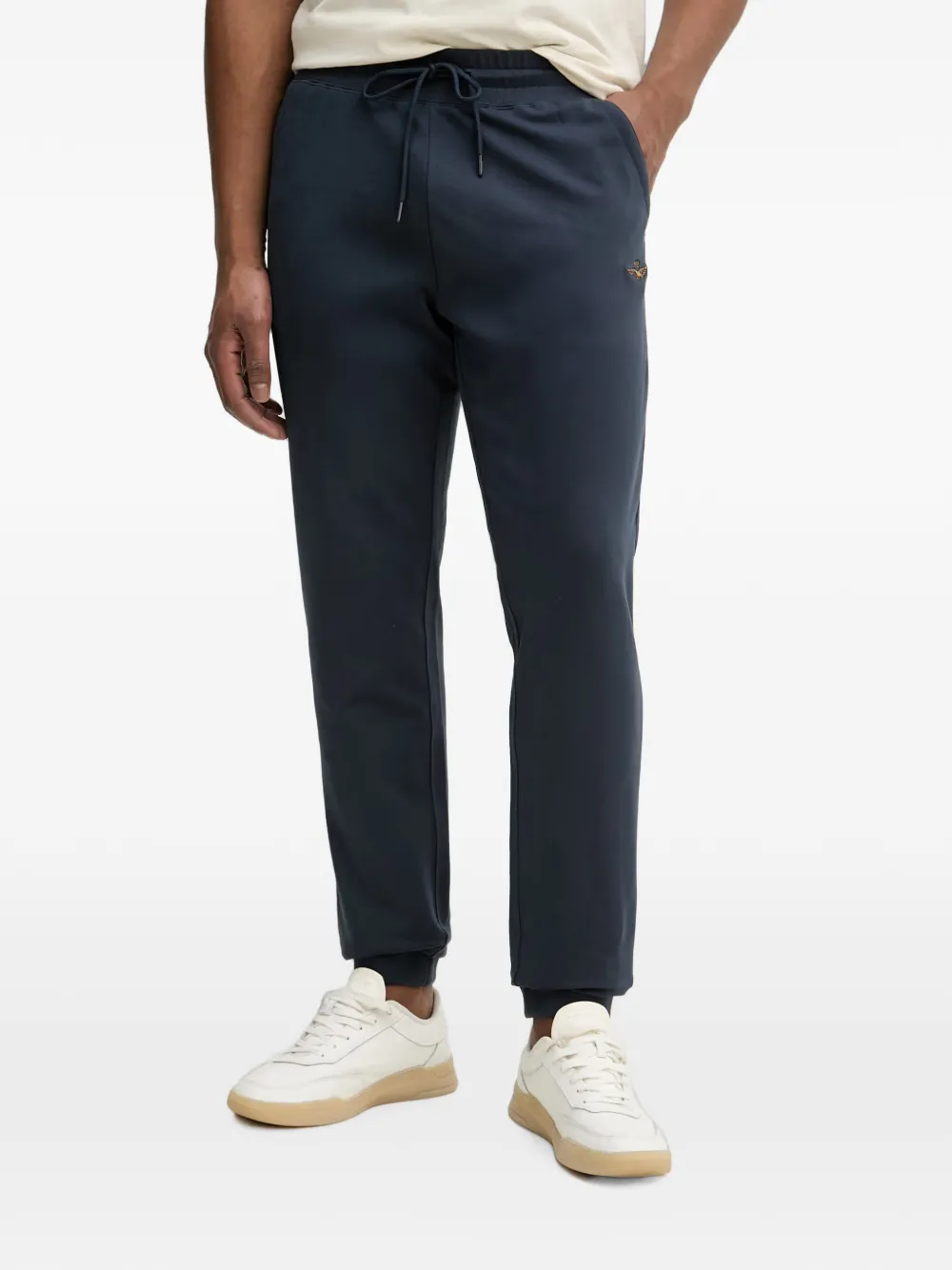 Aeronautica Militare logo-embroidered drawstring track pants - Blu