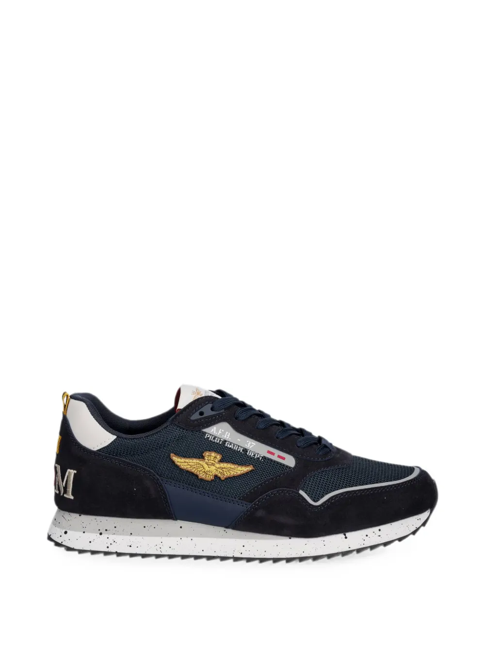 Aeronautica Militare logo-embroidered sneakers - Blau