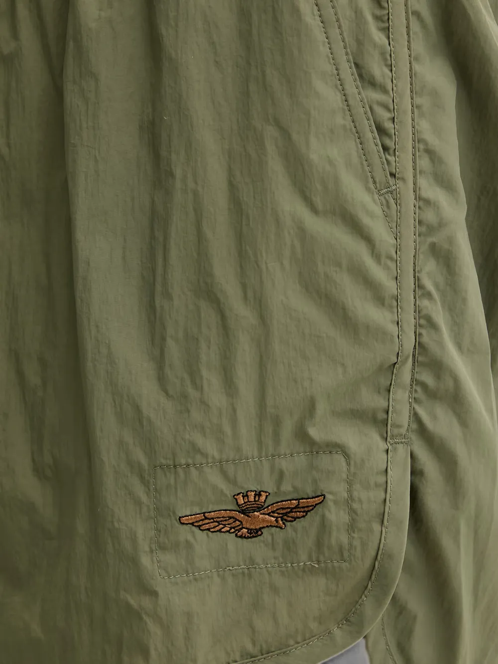 Aeronautica Militare Zwembroek met geborduurd logo Groen