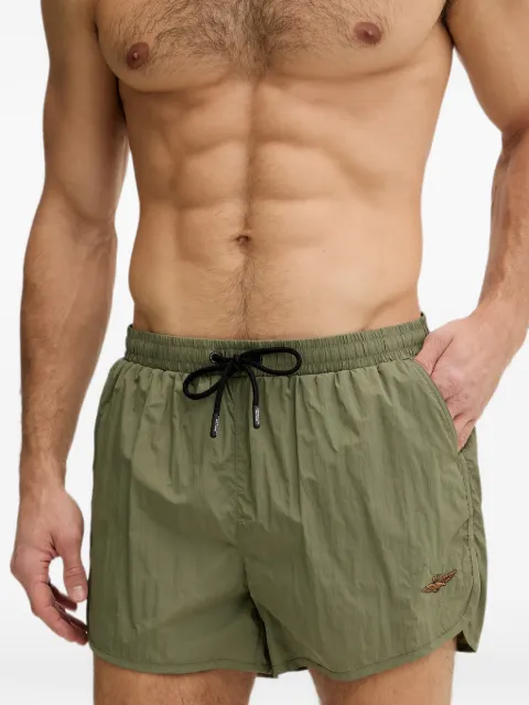 Aeronautica Militare logo-embroidered drawstring swim shorts