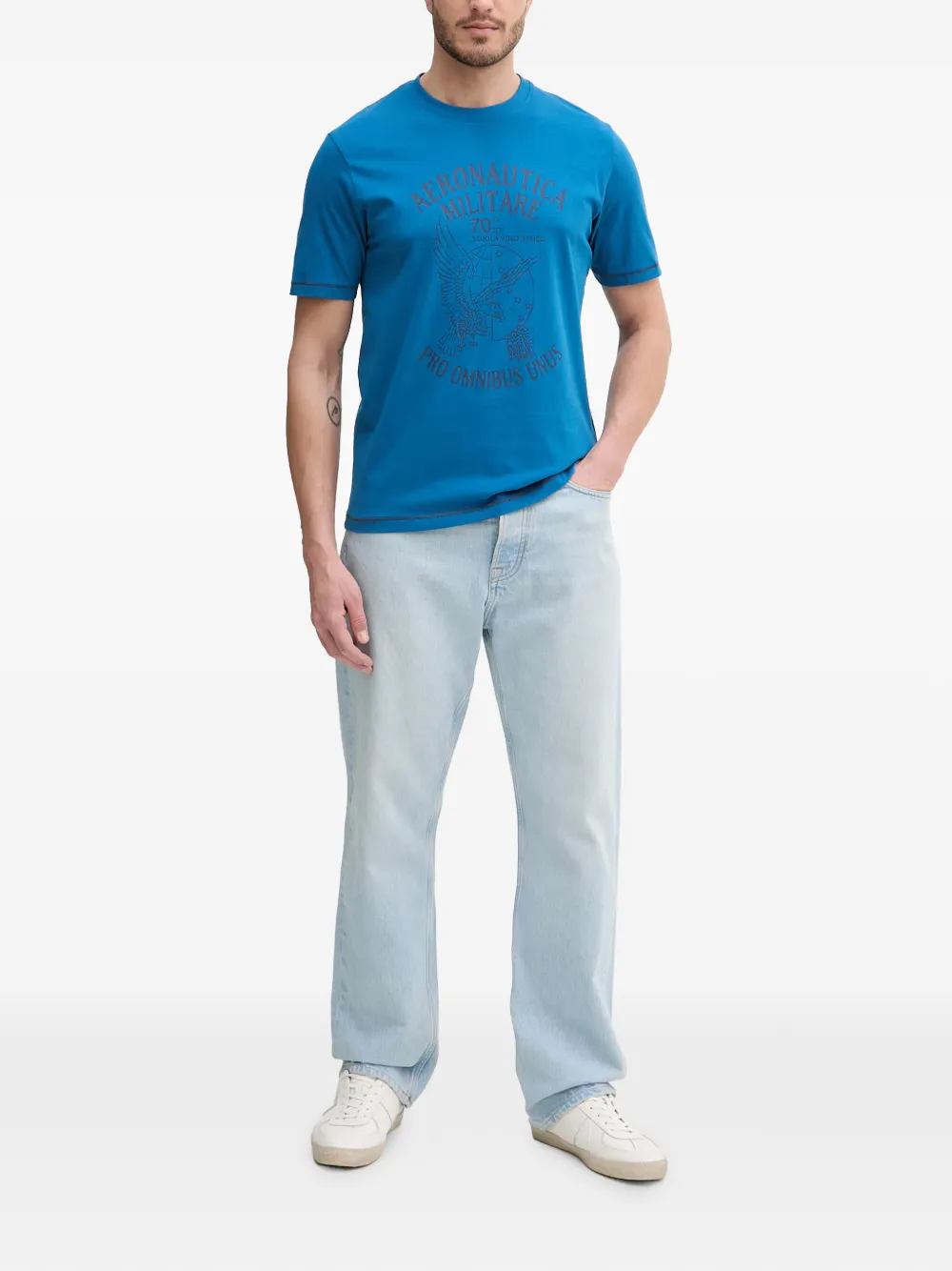 Aeronautica Militare T-shirt met logoprint Blauw