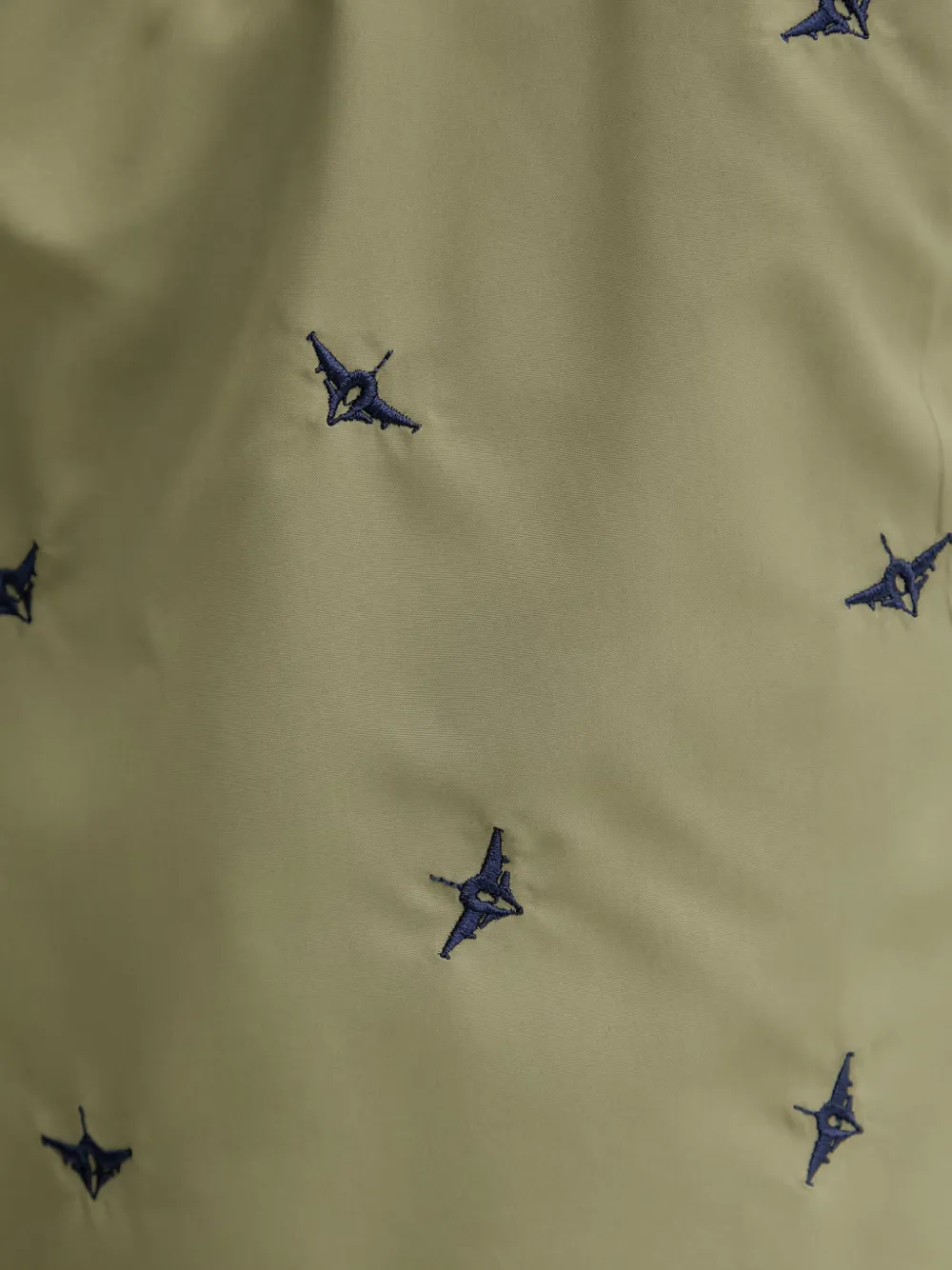 Aeronautica Militare Zwembroek met borduurwerk en trekkoord Groen