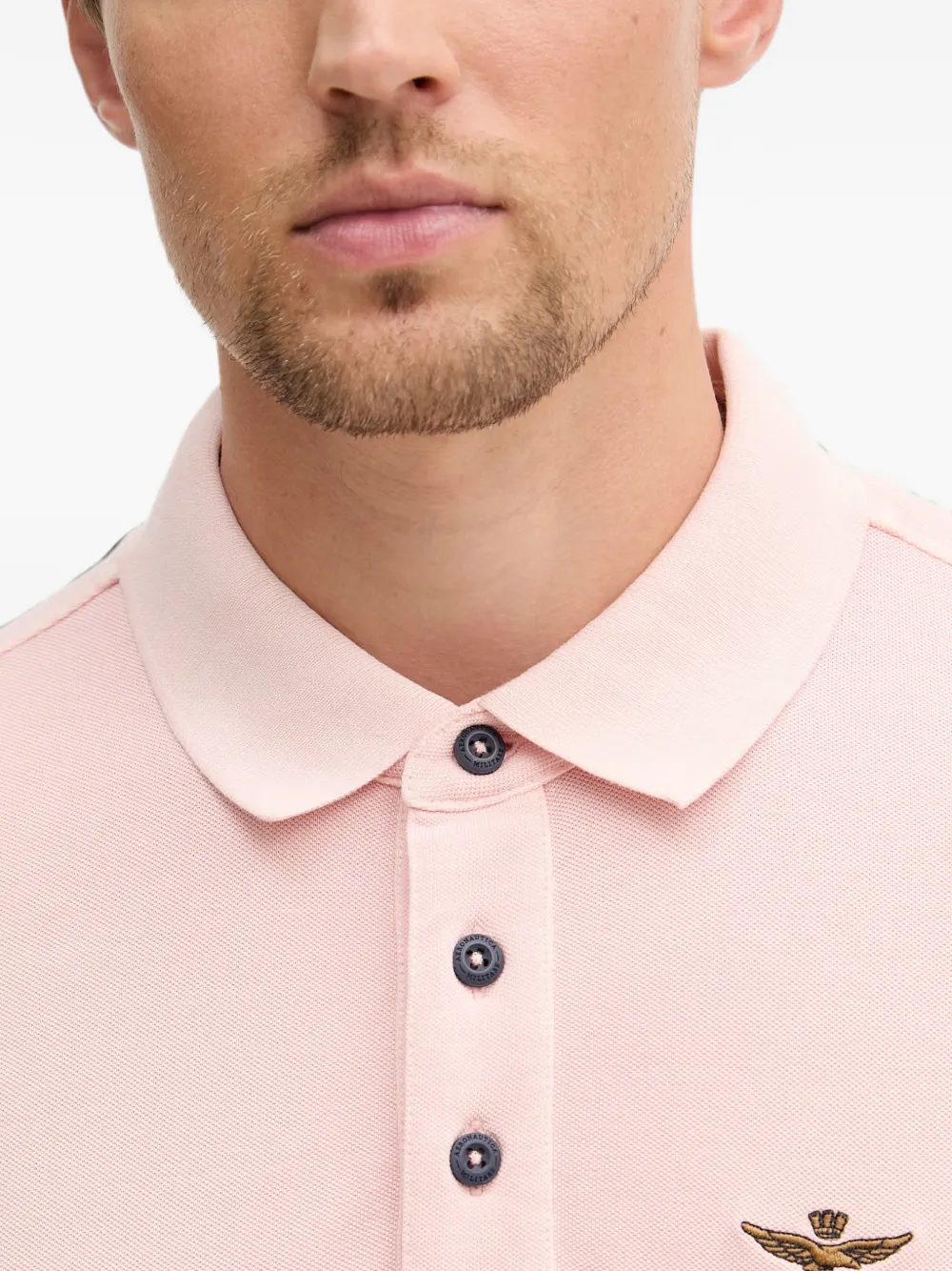 Aeronautica Militare Poloshirt met geborduurd logo Roze