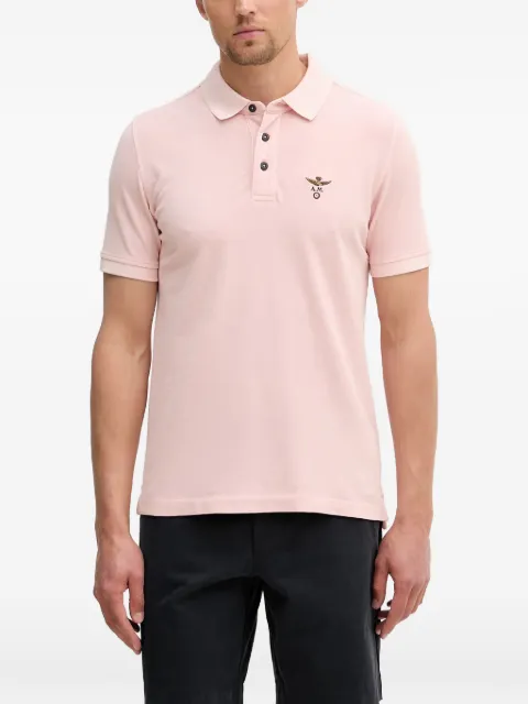 Aeronautica Militare embroidered-logo piqué polo shirt