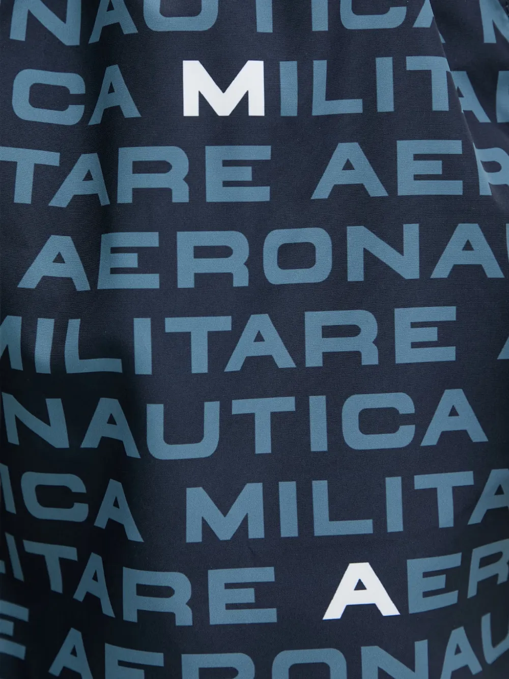 Aeronautica Militare Zwembroek met logoprint en trekkoord Blauw