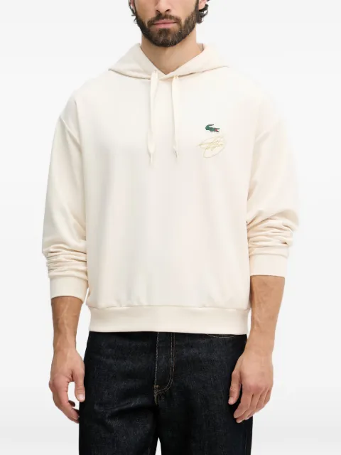 Lacoste logo-patch hoodie