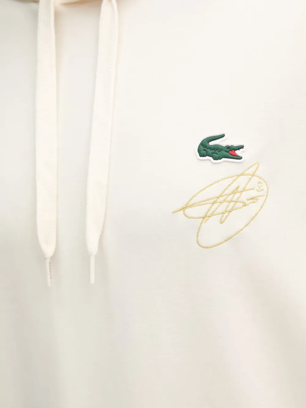 Lacoste Hoodie met logopatch Wit