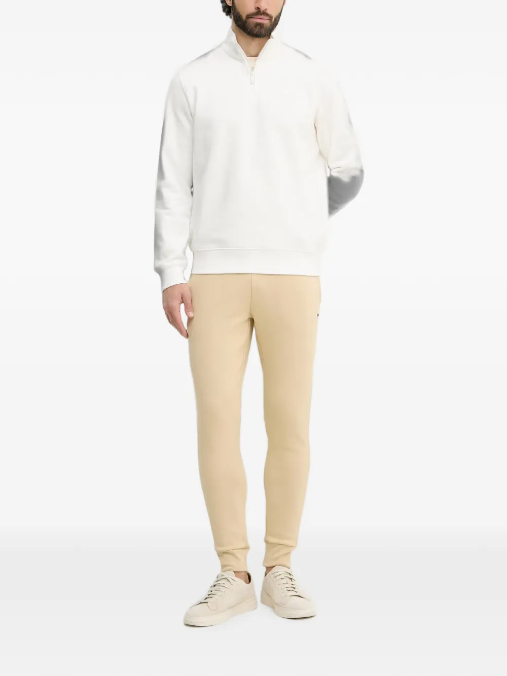 Lacoste Sweater met rits Wit