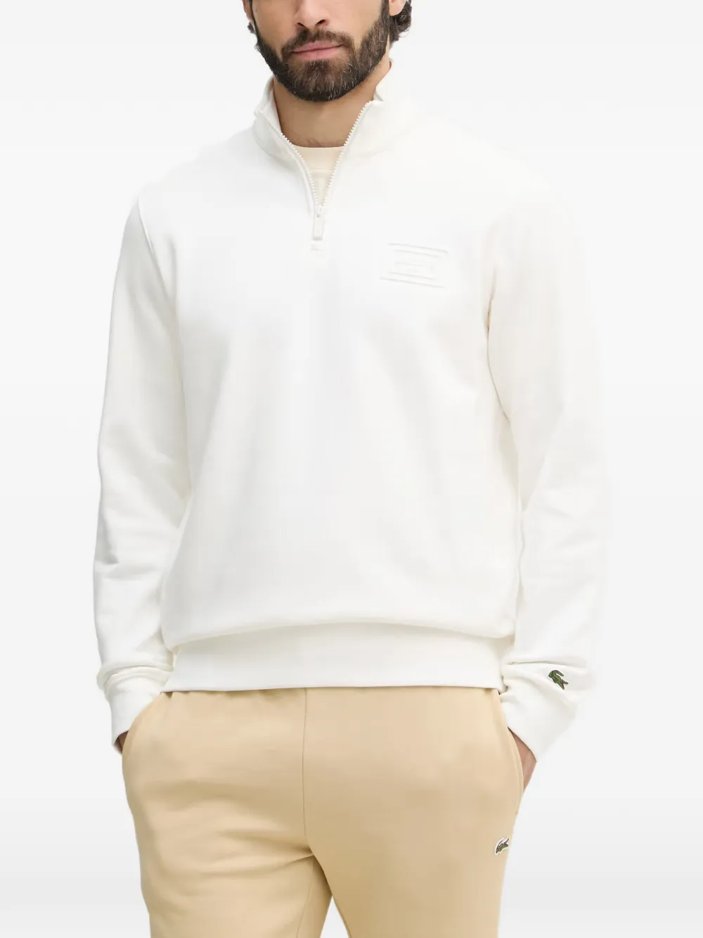 Lacoste quarter-zip sweatshirt - Weiß
