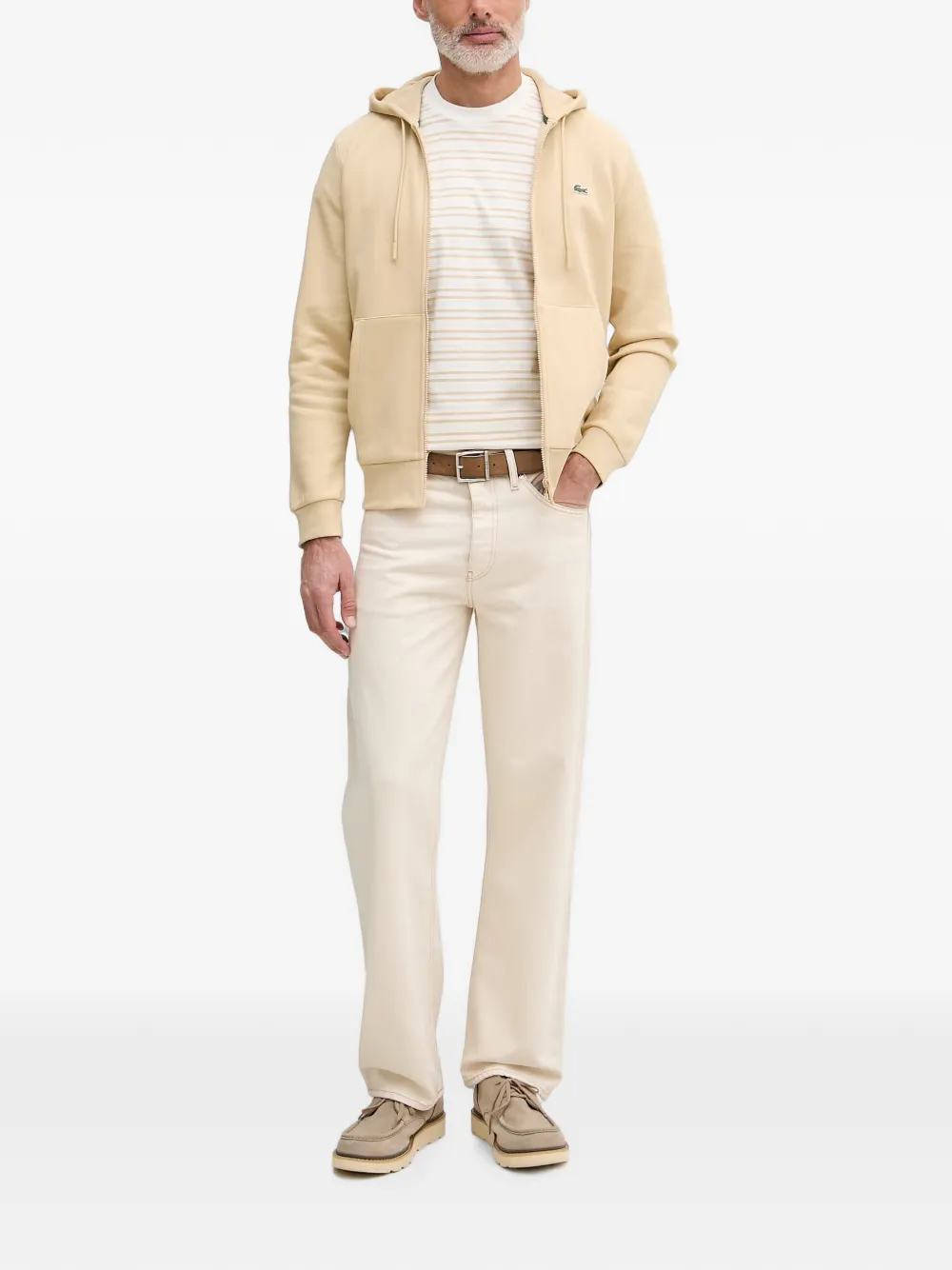 Lacoste T-shirt met logopatch Wit
