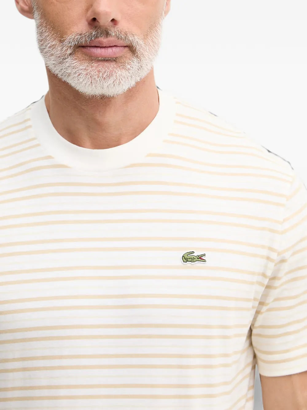 Lacoste T-shirt met logopatch Wit