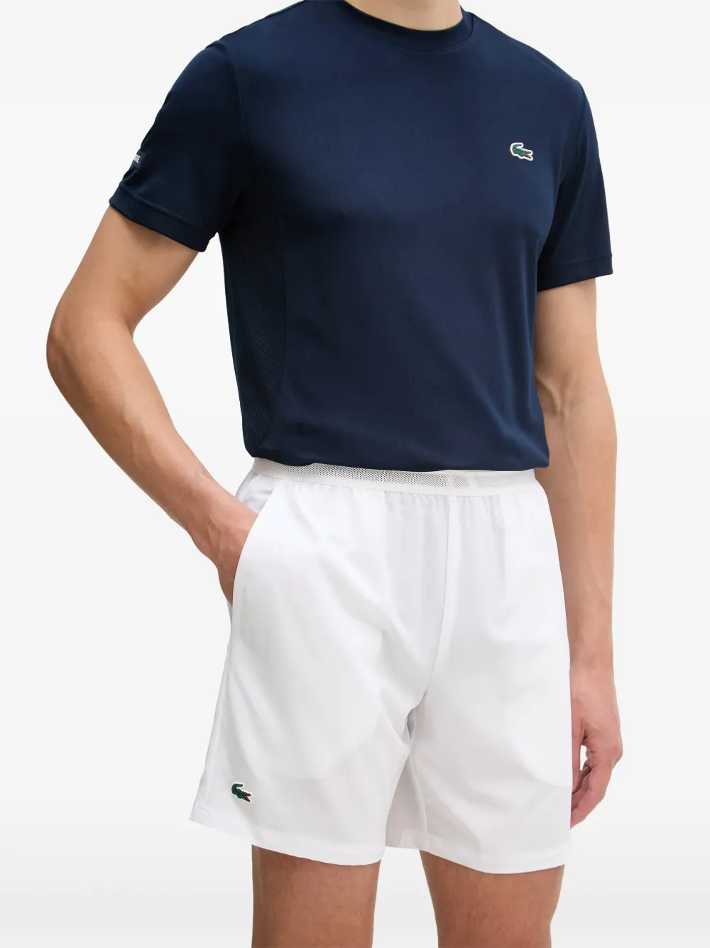 Lacoste logo-patch tennis shorts - Weiß