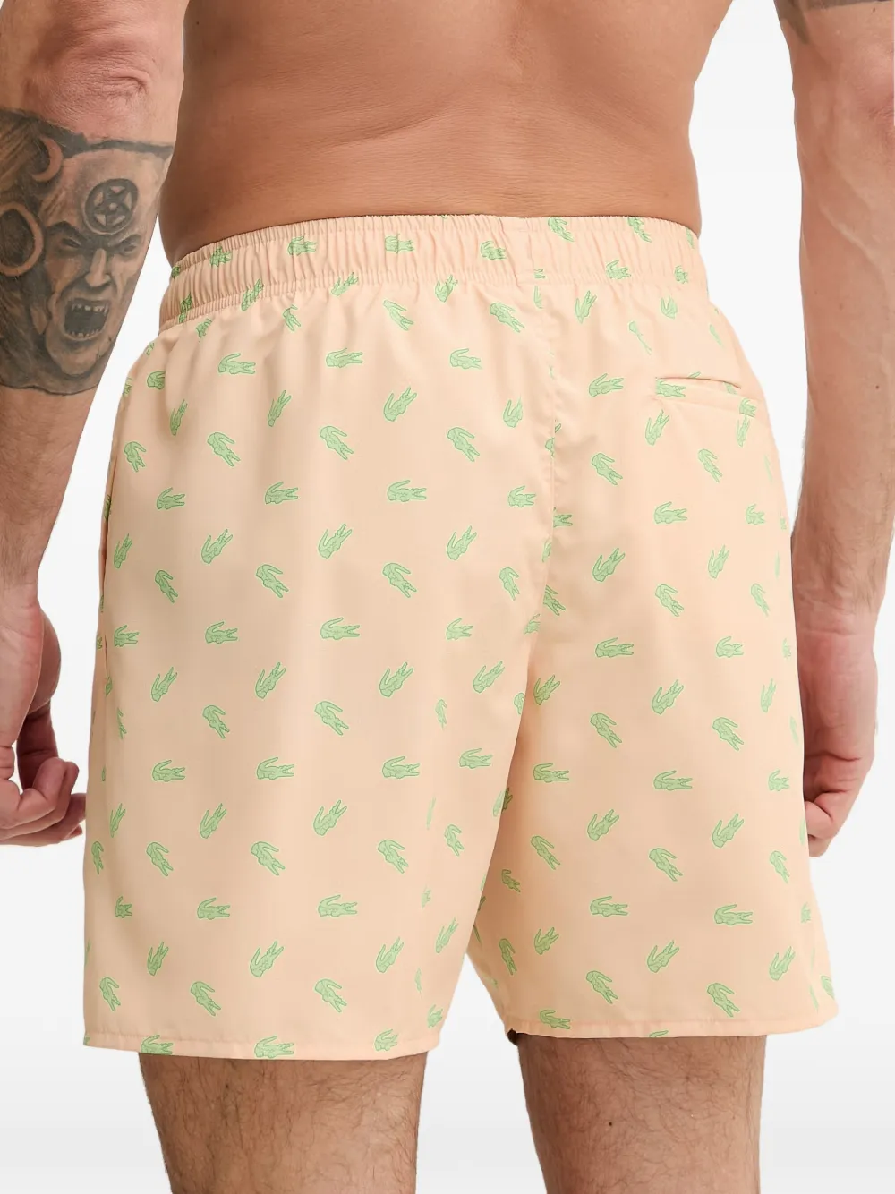 Lacoste Zwembroek met logoprint Roze