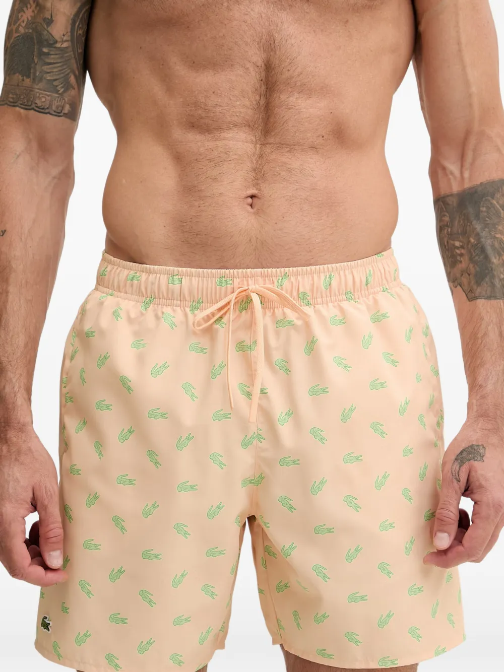 Lacoste Zwembroek met logoprint Roze