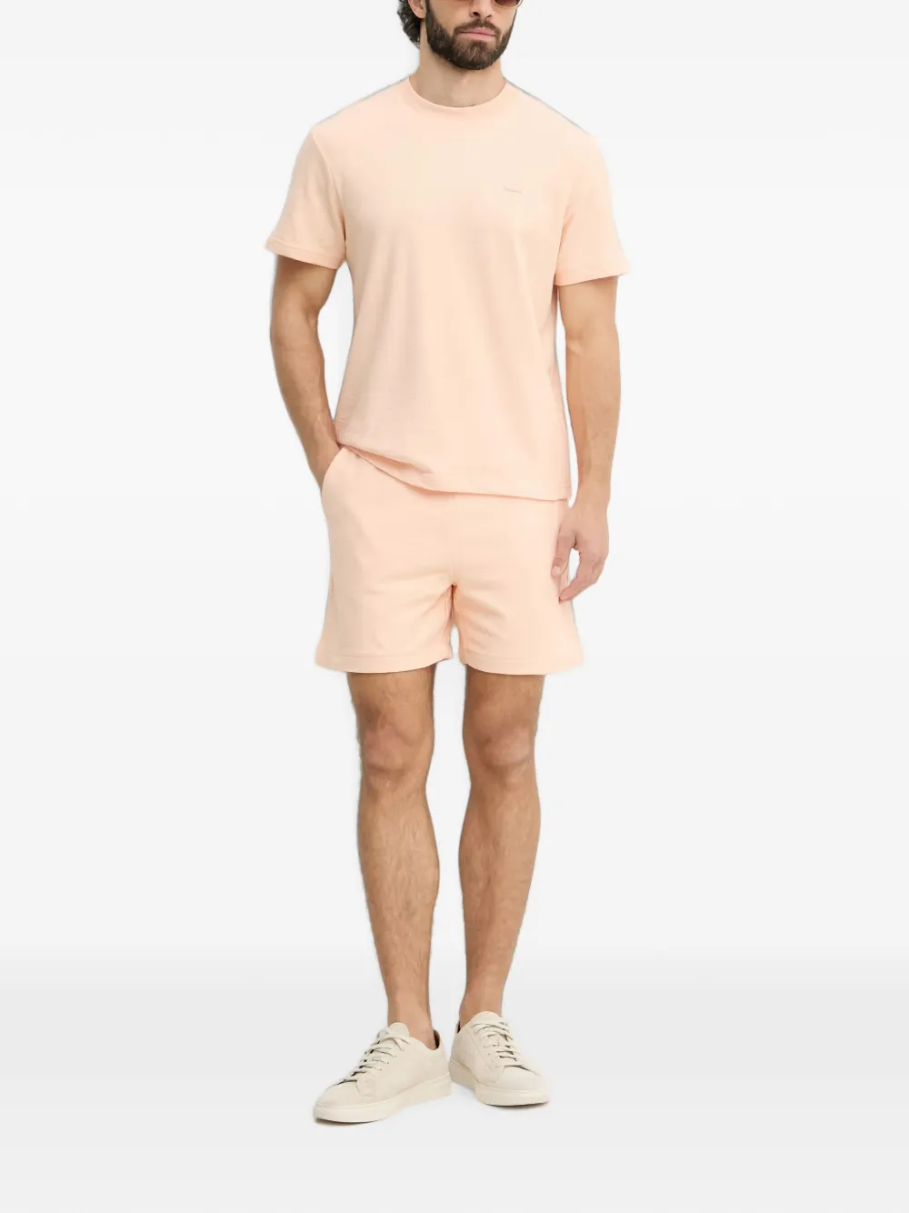 Lacoste Shorts met elastische taille Roze