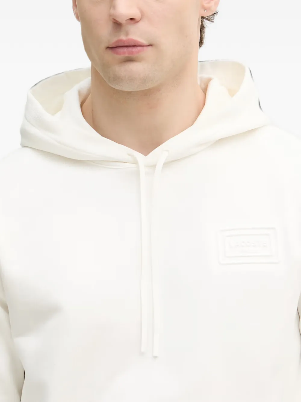 Lacoste Hoodie met logopatch Wit