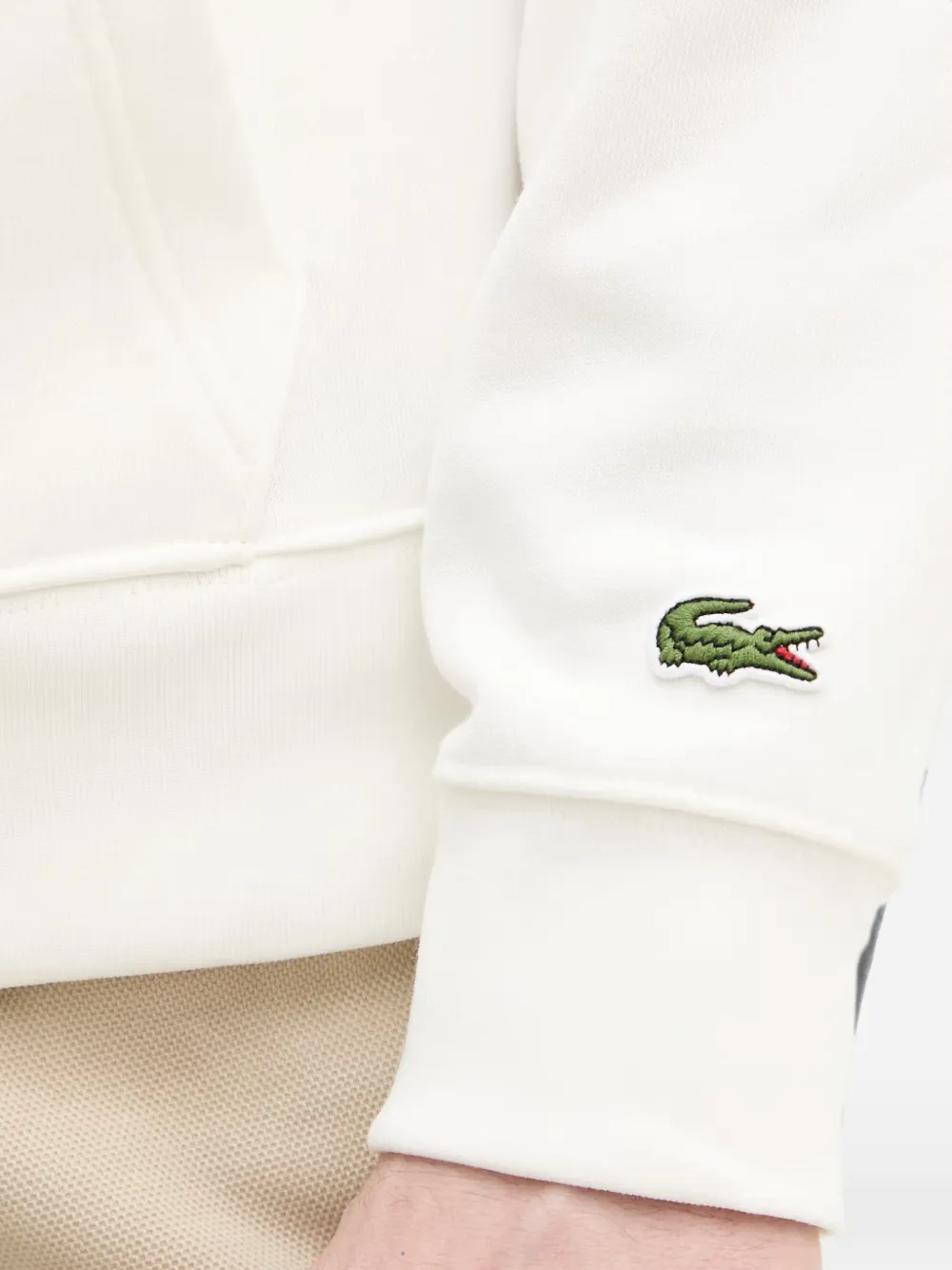 Lacoste Hoodie met logopatch Wit