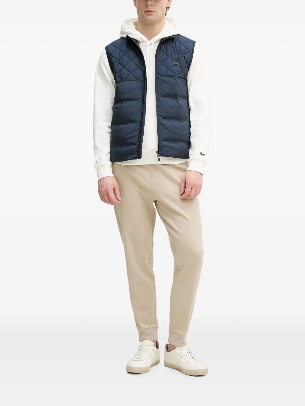 Lacoste Hoodie met logopatch Wit