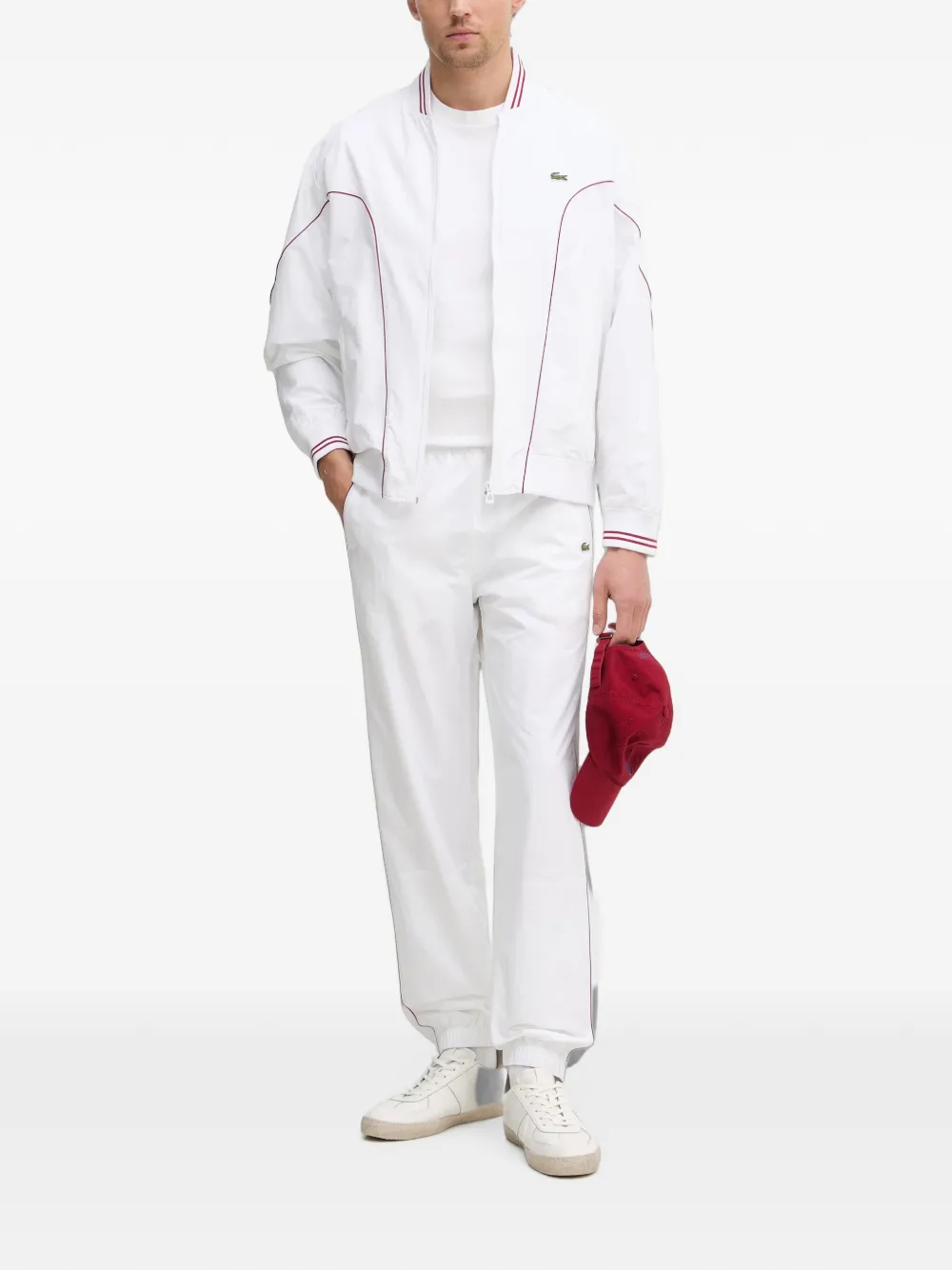 Lacoste Jack met logopatch Wit