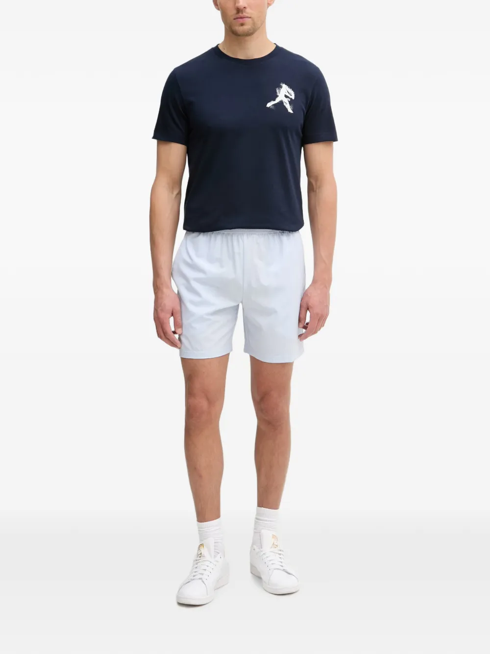 Lacoste Shorts met logopatch Blauw
