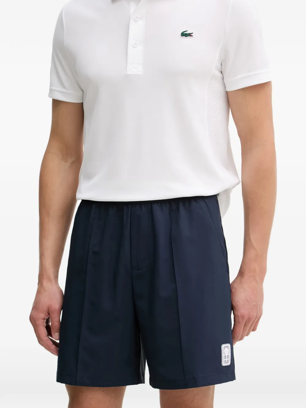 Lacoste Shorts met logopatch Blauw