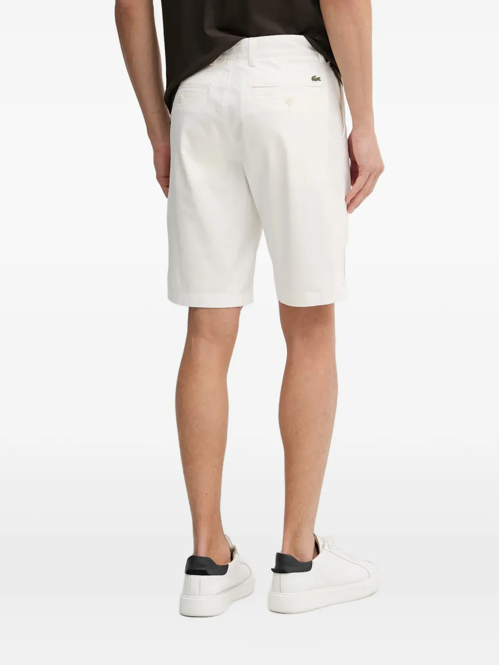 Lacoste Shorts met logopatch Wit