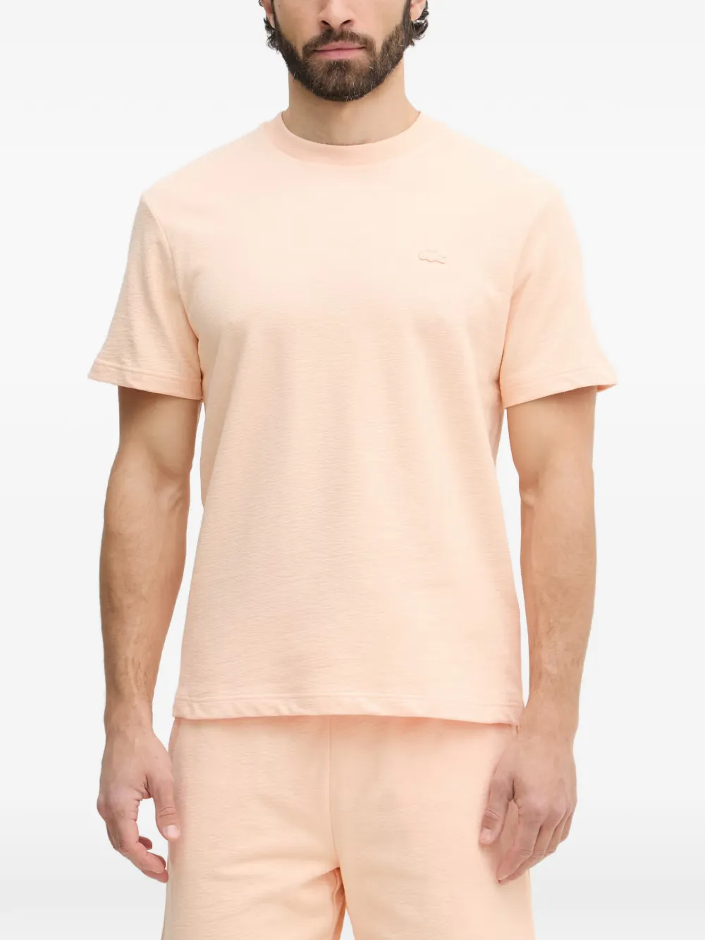 Lacoste logo-patch T-shirt - Rosa
