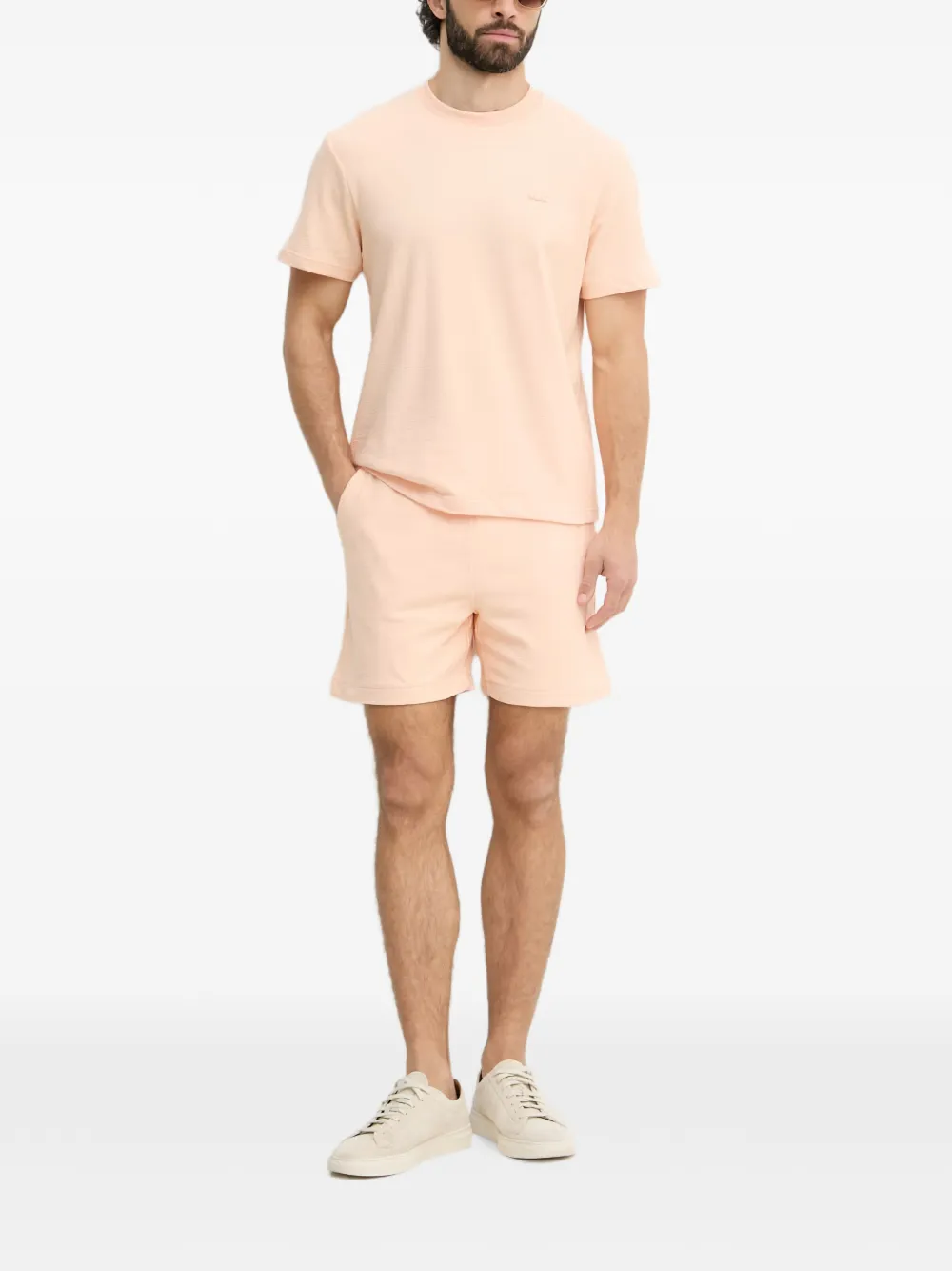Lacoste T-shirt met logopatch Roze