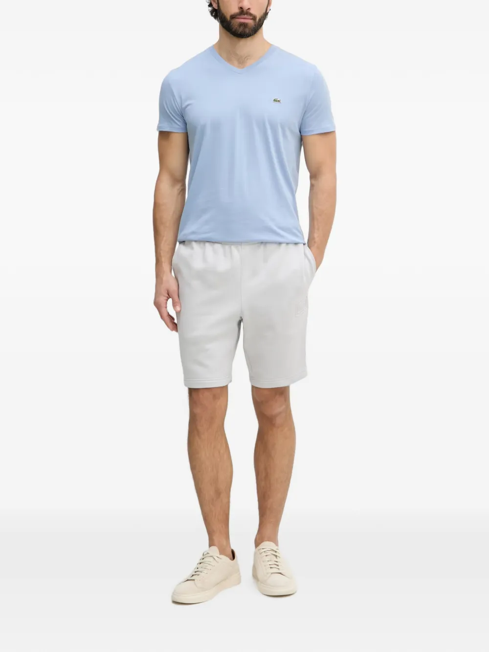 Lacoste Shorts met logopatch Grijs