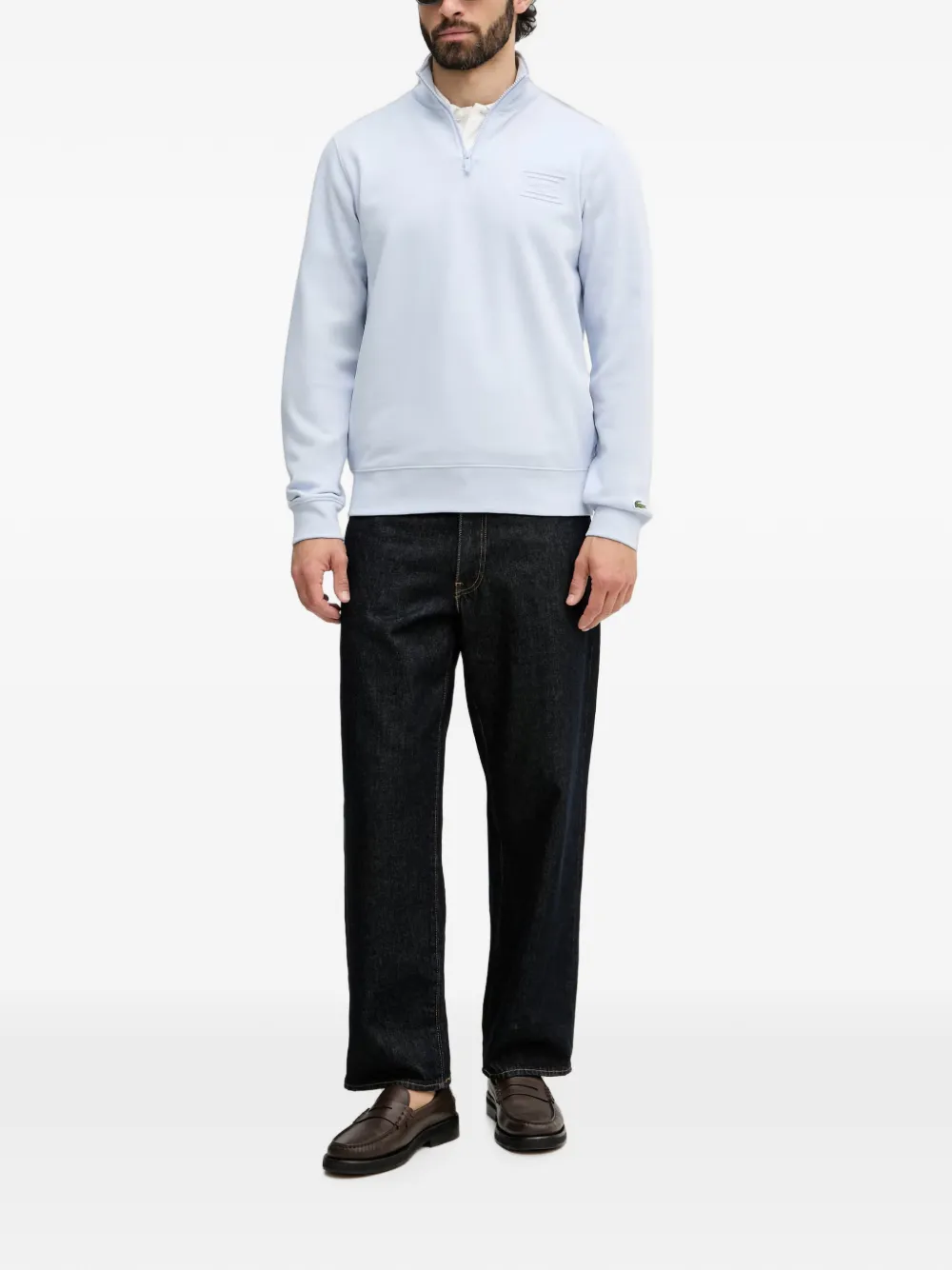 Lacoste Sweater met rits Blauw