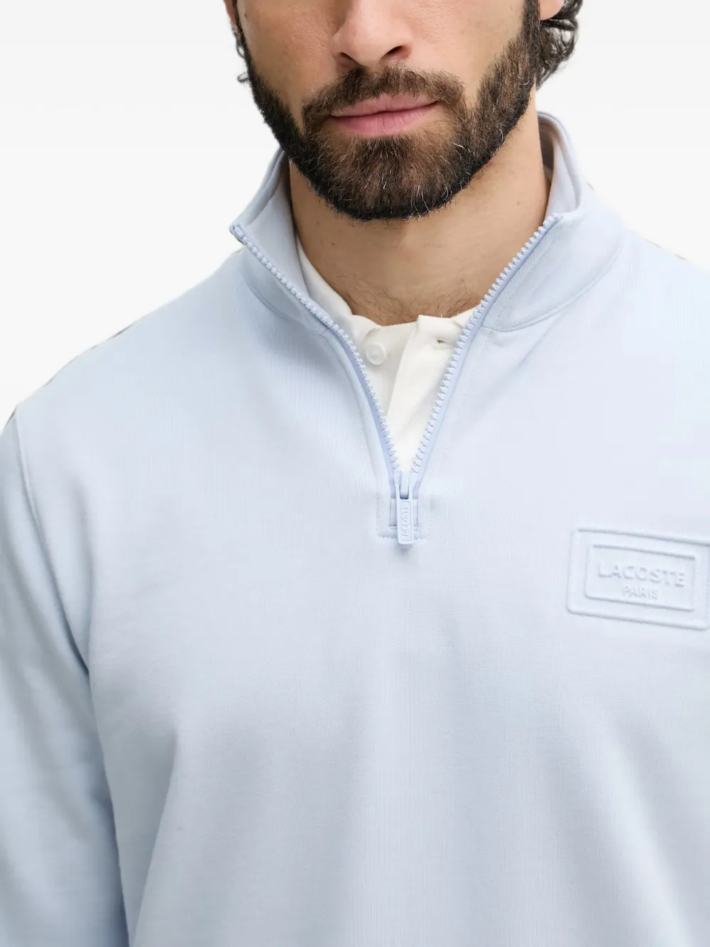 Lacoste Sweater met rits Blauw